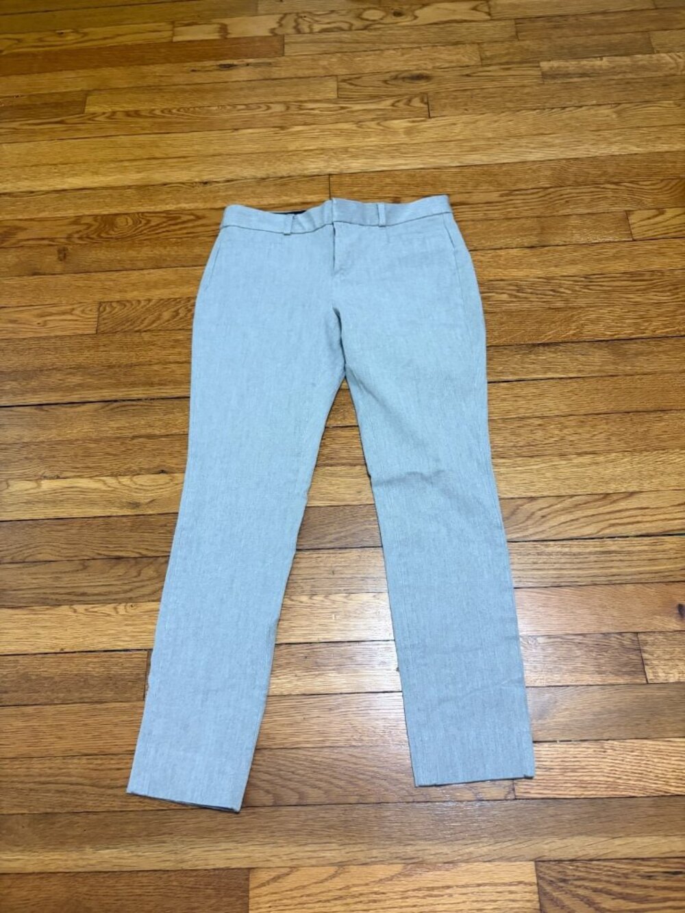 Banana Republic Womens Sloan Curvy Fit Pants Size 2 Gray Cropped Casual Career